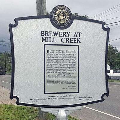 Mill Creek Brewery Marker Back