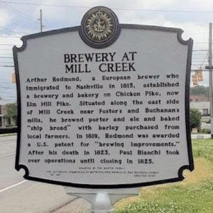 Mill Creek Brewery Marker